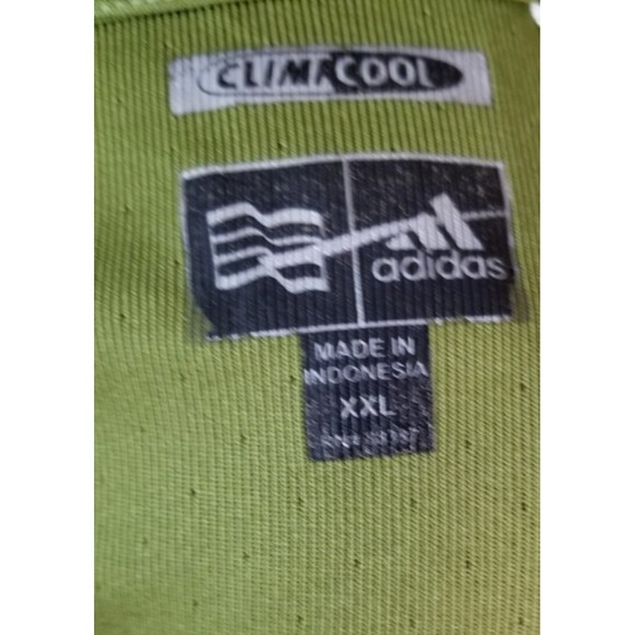 Adidas ClimaCool Men's Golf Polo Green Collar, Button Up Short Sleeve Sz XXL - Picture 6 of 6